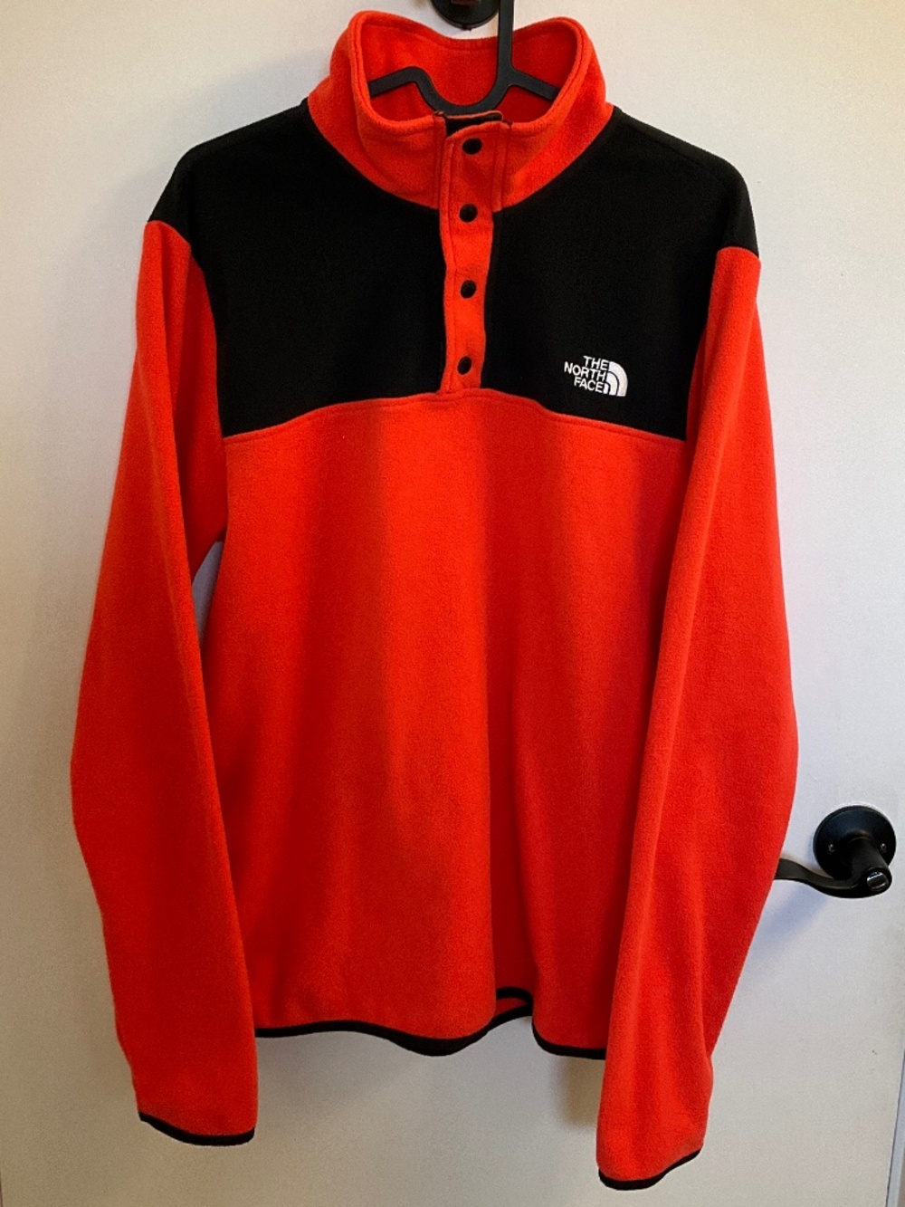 The North Face TKA glacier snap neck pullover fleece sweater, unisex, s/m